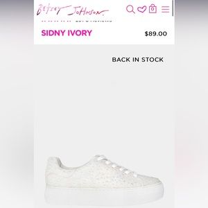 Betsey Johnson Faux Pearl Platform Sneakers
